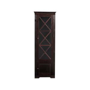 Tamno smeđa vitrina od masivnog bora 180x35 cm Lisa – Støraa