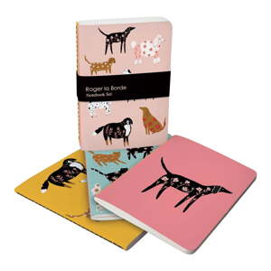 A6 bilježnice 64 str. 3 kom Ginger Pink Dogs – Roger la Borde
