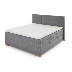 Sivi boxspring krevet s prostorom za pohranu 180x200 cm Tambo – Meise Möbel