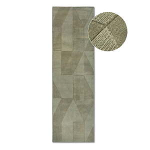 Zelena ručno rađena vunenia staza 80x250 cm Ursule – Villeroy&Boch