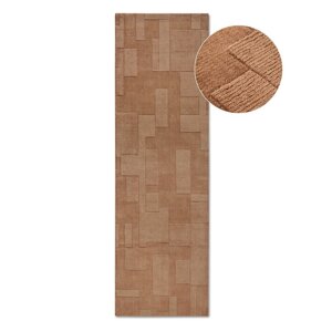 Smeđa ručno rađena vunenia staza 80x250 cm Wilhelmine – Villeroy&Boch
