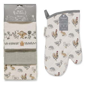 Ručnici i rukavica u setu 4 kom Country Animals – Cooksmart ®