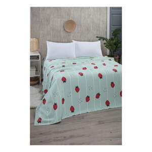 Mentol zeleni pamučan prekrivač 170x230 cm Strawberry – Mila Home