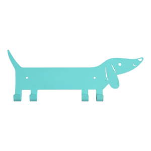 Tirkizna metalna zidna dječja vješalica Sausage Dog – Rex London