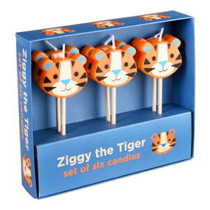 Svijeće za tortu u setu 6 kom Ziggy The Tiger – Rex London
