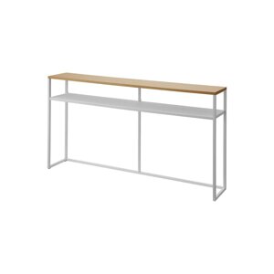Bijeli/svjetlo smeđi pomoćni stol u dekoru jasena 20,5x126 cm Tower – YAMAZAKI