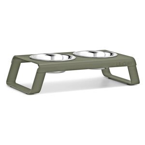 Metalni set posuda s postoljem za pse Desco Grolive S – MiaCara