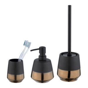 Crni keramički set pribora za kupaonicu Brandol – Wenko