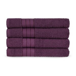 Bordo pamučni ručnici u setu 4 kom od frotira 50x100 cm – Good Morning
