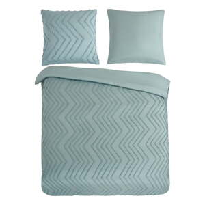 Svijetlo zelena posteljina za bračni krevet/za produženi krevet od mikrovlakana 200x220 cm Pure Zigzag – Good Morning