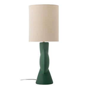 Tamno zelena/u prirodnoj boji stolna lampa s tekstilnim sjenilom (visina 55 cm) Sergio – Bloomingville