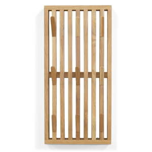Zidna vješalica od punog hrasta u prirodnoj boji Parco – Spinder Design