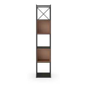 Crna/ciglasta biblioteka 36x179 cm Anya – Marckeric