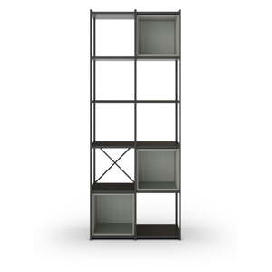Zelena/crna biblioteka 71x179 cm Anya – Marckeric
