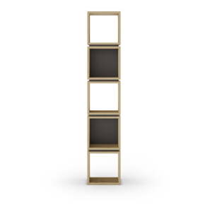 Crna/u prirodnoj boji biblioteka u dekoru hrasta 32x167 cm Lofty – Marckeric