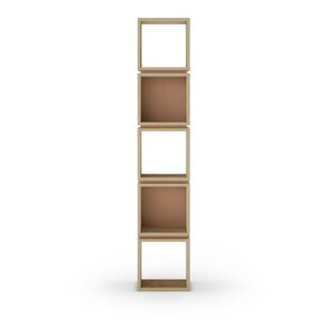 Ciglasta/u prirodnoj boji biblioteka u dekoru hrasta 32x167 cm Lofty – Marckeric