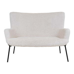 Bijela sofa od bouclé tkanine 128 cm Glasgow – House Nordic