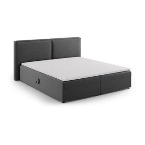 Tamno sivi boxspring krevet s prostorom za pohranu 180x200 cm Arendal – Cosmopolitan Design