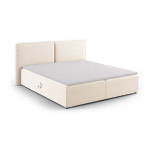 Krem boxspring krevet s prostorom za pohranu 180x200 cm Arendal – Cosmopolitan Design