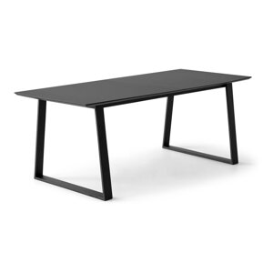 Crni proširiv blagovaonski stol s crnom pločom stola 100x210 cm Meza – Hammel Furniture