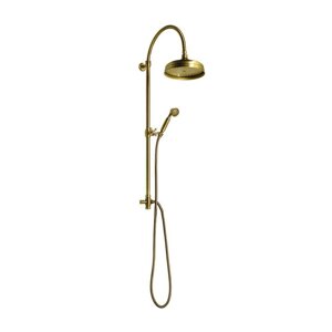 Mjedeni set za tuš kabinu u brončanoj boji s glavom za tuš/sa ručnim tušem 142 cm Antea – Sapho