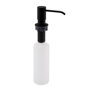 Mat crni plastičan dozator sapuna 350 ml – Sapho