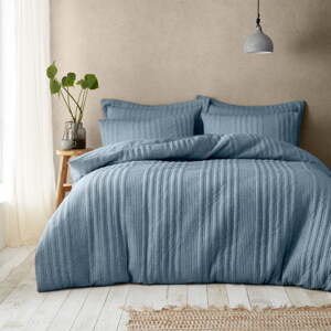 Plava posteljina za krevet za jednu osobu 135x200 cm Tamba Stripe – Pineapple Elephant