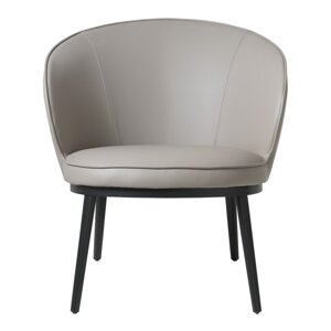 Siva/bež fotelja od imitacije kože Gain – Unique Furniture