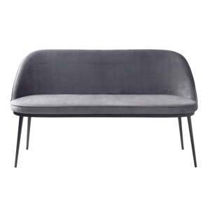 Siva baršunasti sofa 144 cm Gain – Unique Furniture