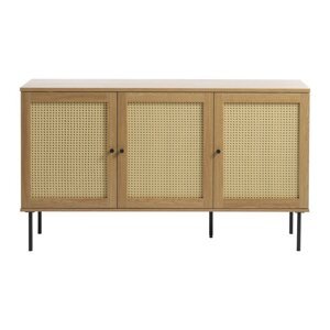 Niska komoda u dekoru hrasta u prirodnoj boji 140x80 cm Pensacola – Unique Furniture