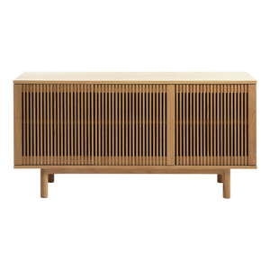 Niska komoda u dekoru hrasta u prirodnoj boji 143x70 cm Tiber – Unique Furniture