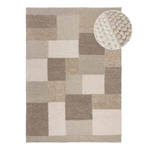 Bež ručno rađen tepih od mješavine vune 120x170 cm Minerals Patchwork – Flair Rugs