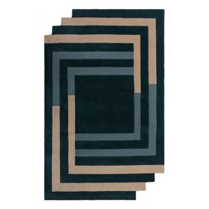 Tamno zeleni ručno rađen vunen tepih 200x290 cm Labyrinth Shaped – Flair Rugs