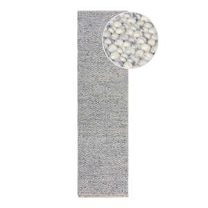 Svijetlo plava ručno rađena staza od mješavine vune 60x230 cm Minerals – Flair Rugs