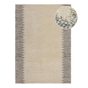 Sivi/krem ručno rađen tepih od mješavine vune 120x170 cm Minerals Border – Flair Rugs