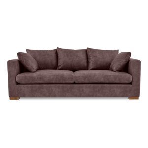Tamno smeđa sofa od imitacije kože 225 cm Hamburg – Scandic