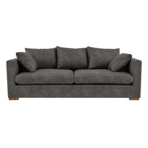 Antracitno siva sofa od imitacije kože 225 cm Hamburg – Scandic