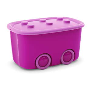 Ružičasta plastična dječja kutija za pohranu 58x39x32 cm Funny Box – KIS