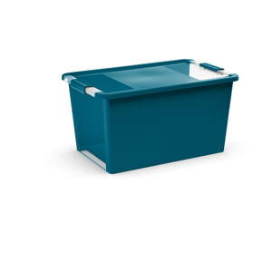 Petrolej zelena plastična kutija za pohranu s poklopcem 55x35x28 cm Bi-Box – KIS