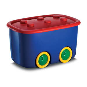 Plava plastična dječja kutija za pohranu 58x39x32 cm Funny Box – KIS