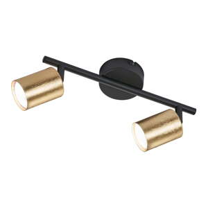 Crna/u zlatnoj boji stropna svjetiljka s metalnim sjenilom ø 8 cm Vano – Fischer & Honsel