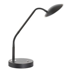 Crna LED stolna lampa s mogućnosti zatamnjivanja sa staklenim sjenilom (visina 60 cm) Tallri – Fischer & Honsel