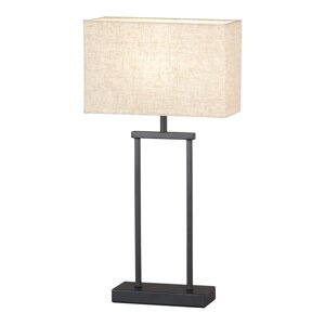 Crna/bež stolna lampa s tekstilnim sjenilom (visina 52 cm) Ann – Fischer & Honsel