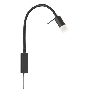 Crna LED zidna lampa Seng – Fischer & Honsel
