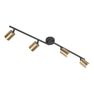 Crna/u zlatnoj boji stropna svjetiljka s metalnim sjenilom ø 8 cm Vano – Fischer & Honsel