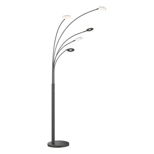 Crna LED stojeća svjetiljka s mogućnosti zatamnjivanja (visina 225 cm) Dent – Fischer & Honsel