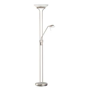 LED stojeća svjetiljka s mogućnosti zatamnjivanja u srebrnoj boji (visina 182 cm) Pool – Fischer & Honsel