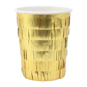 Papirnate jednokratne čaše u setu 8 kom Gold Fringe Party – Meri Meri