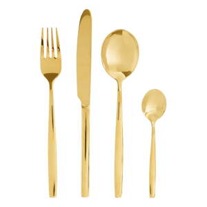 Pribor 16 kom od nehrđajućeg čelika u zlatnoj boji Avie – Premier Housewares