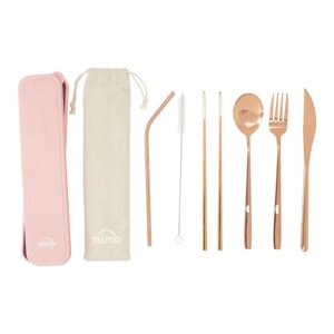 Pribor 6 kom od nehrđajućeg čelika u bakrenoj boji Mimo – Premier Housewares